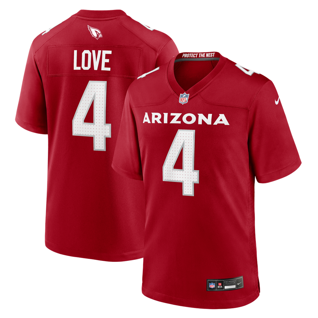 Arizona Cardinals Jeremiyah Love Nike Cardinal Team Game Jersey