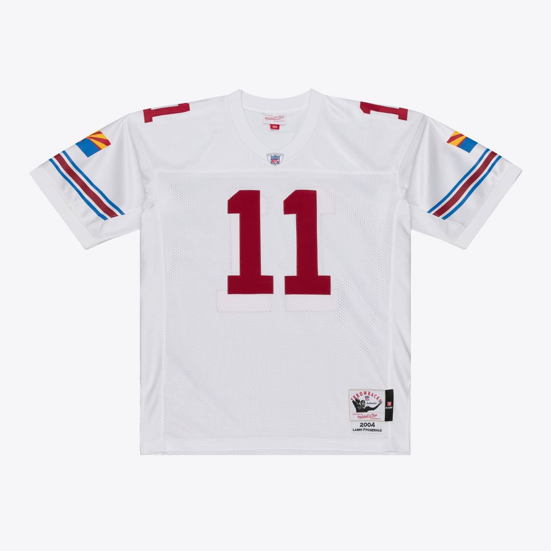 Arizona Cardinals Larry Fitzgerald Mitchell & Ness White Big & Tall 2004 Legacy Retired Player Jersey
