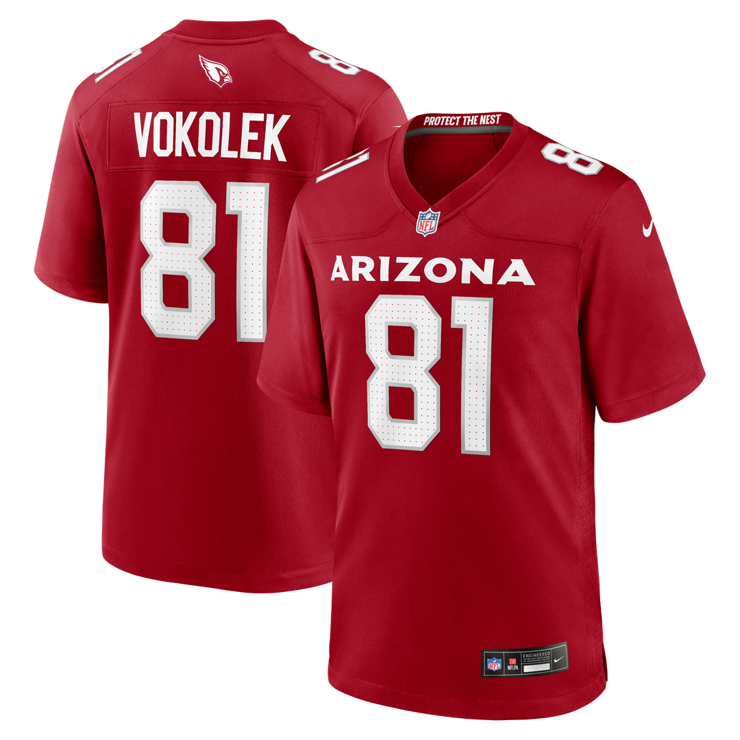 Arizona Cardinals Travis Vokolek Nike Cardinal Team Game Jersey