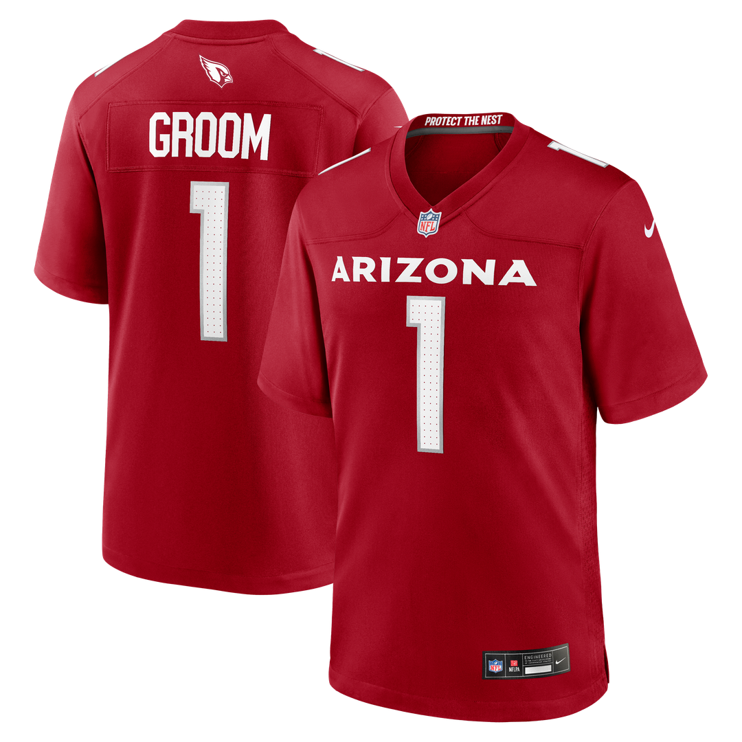 Arizona Cardinals Number 1 Groom Nike Cardinal Game Jersey