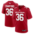 Arizona Cardinals Kitan Crawford Nike Cardinal Team Game Jersey